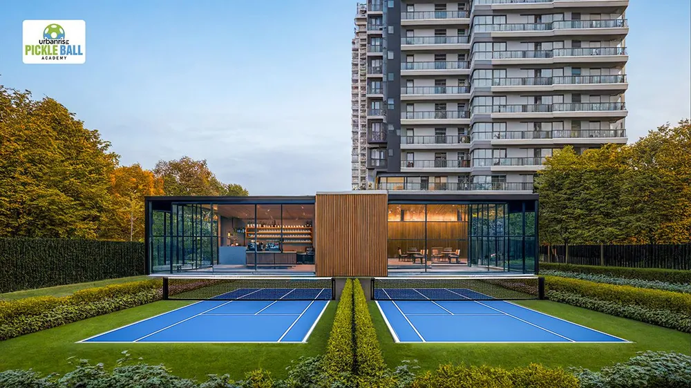 Representative residential pickleball court visual